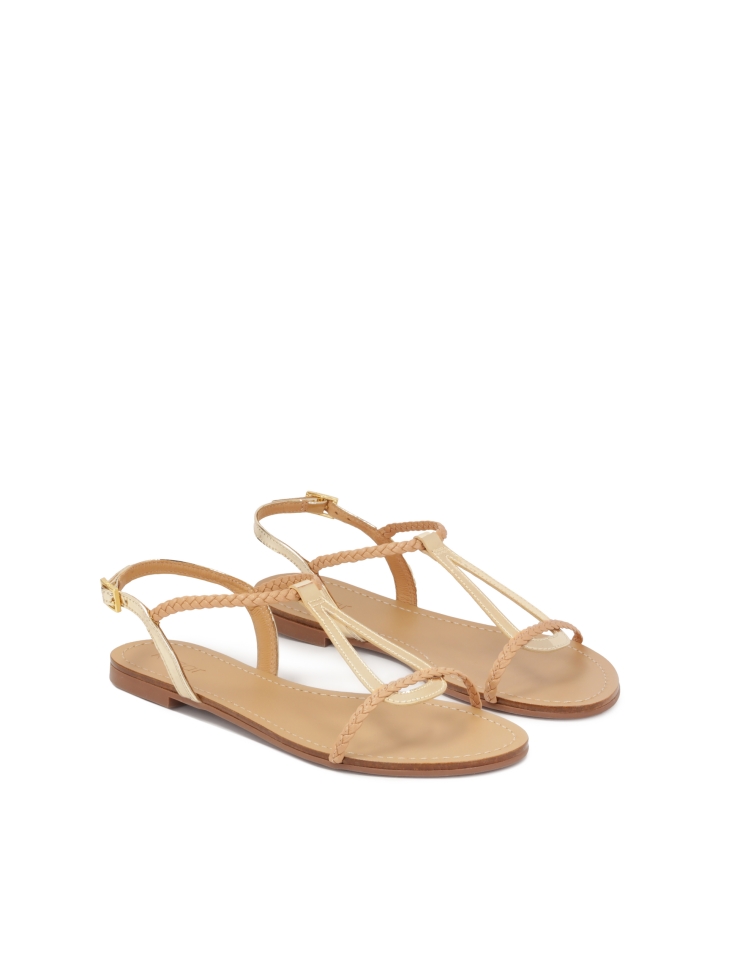 Złote sandały damskie CITRINE