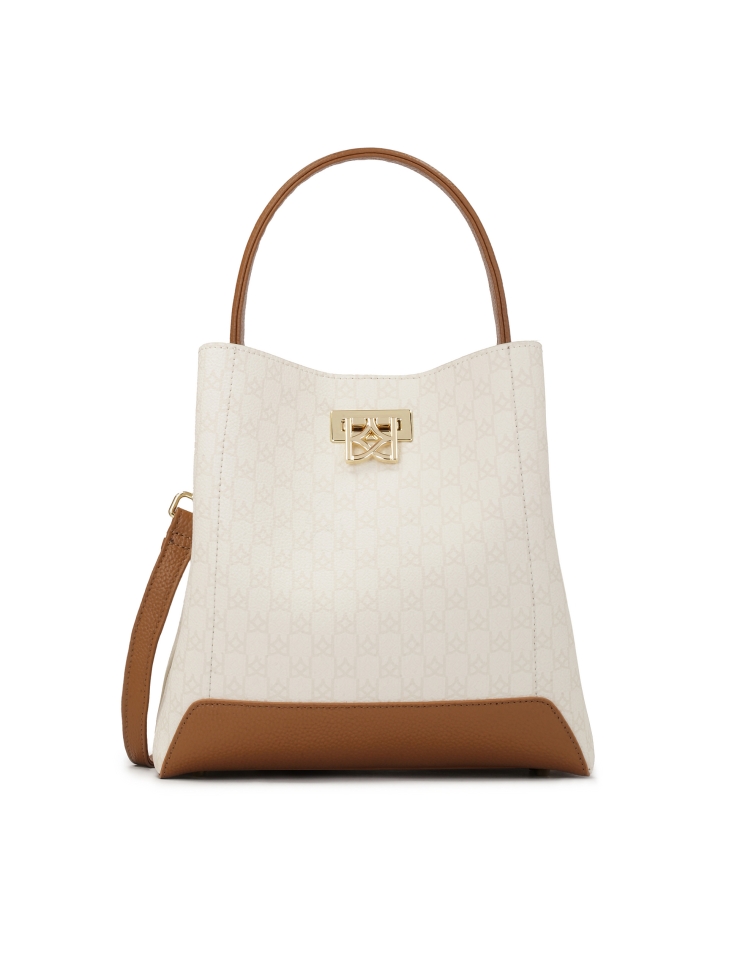 Dwukolorowa torebka zdobiona printem LAURIE