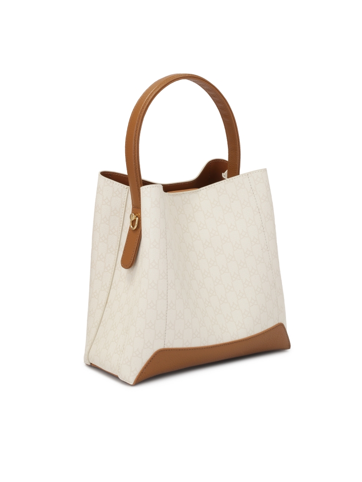 Dwukolorowa torebka zdobiona printem LAURIE