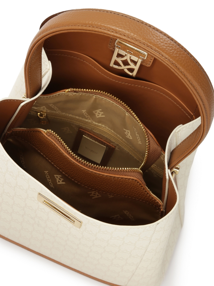 Dwukolorowa torebka zdobiona printem LAURIE