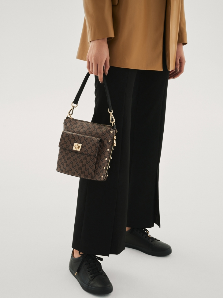 Czarne sneakersy damskie BORNEO