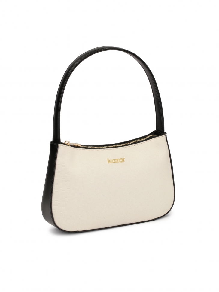 Torebka baguette bag z tkaniny i skóry TILDA