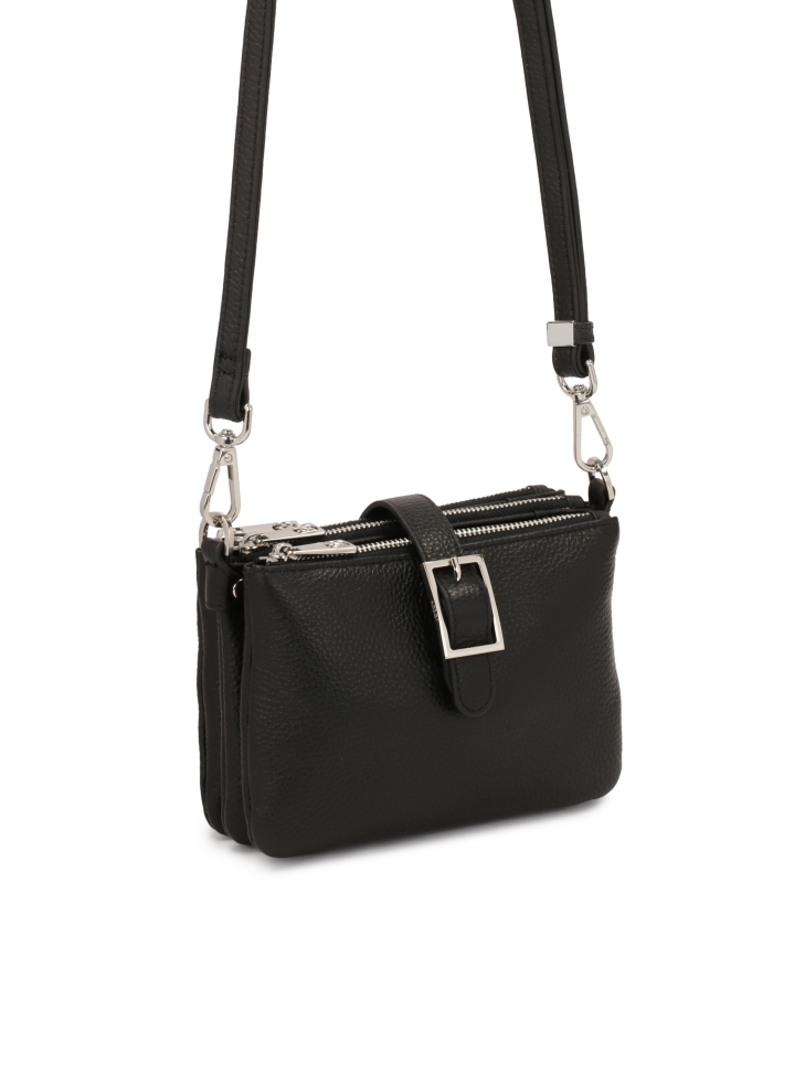 Mała trójkomorowa torebka na pasku DELI