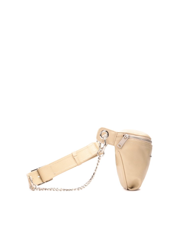 Beżowa nerka ze skóry NOEL