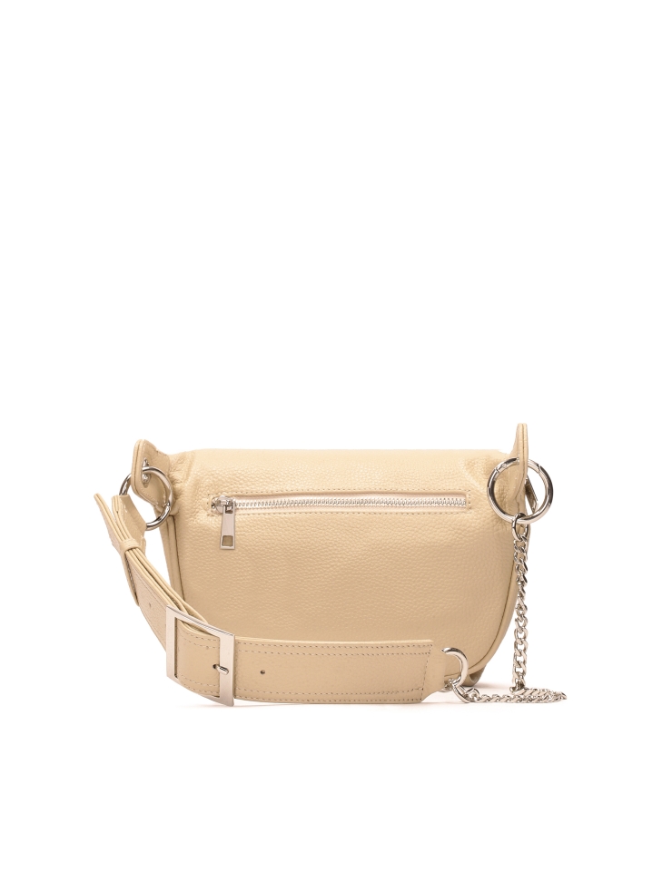 Beżowa nerka ze skóry NOEL