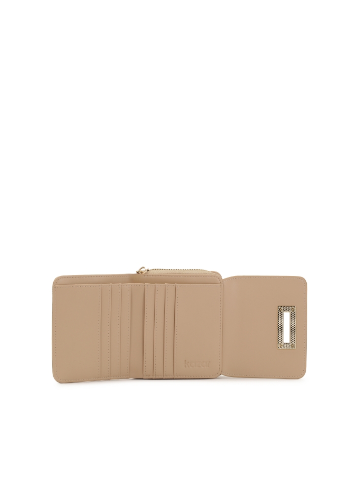 Beżowy portfel w elegancki wzór AMALA