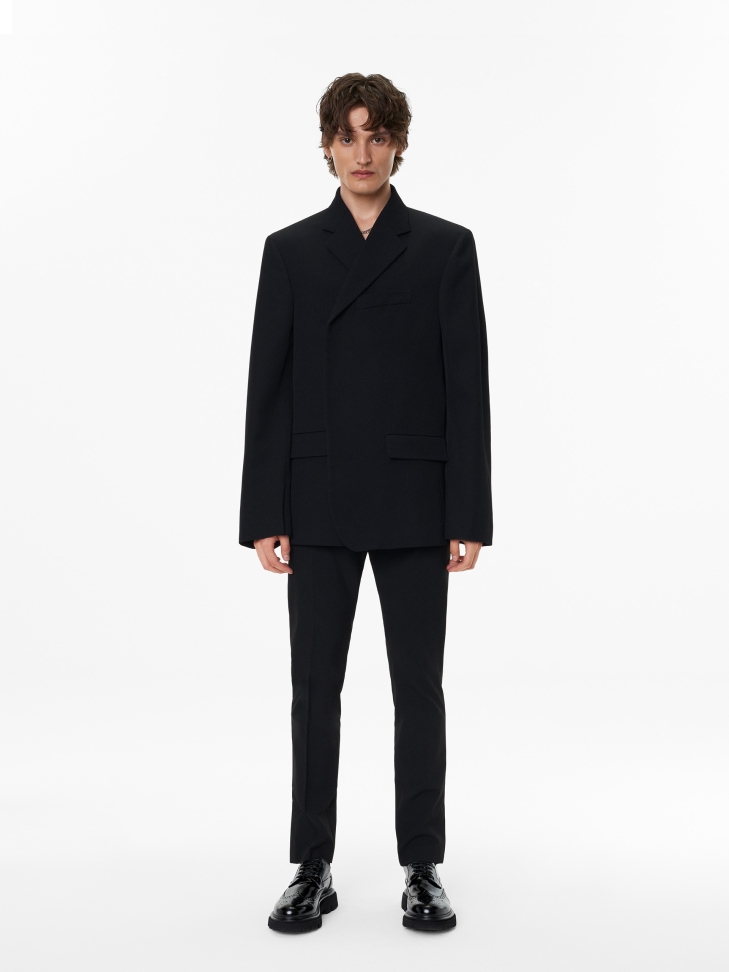 Czarne skórzane półbuty Brogsy GRAYDEN