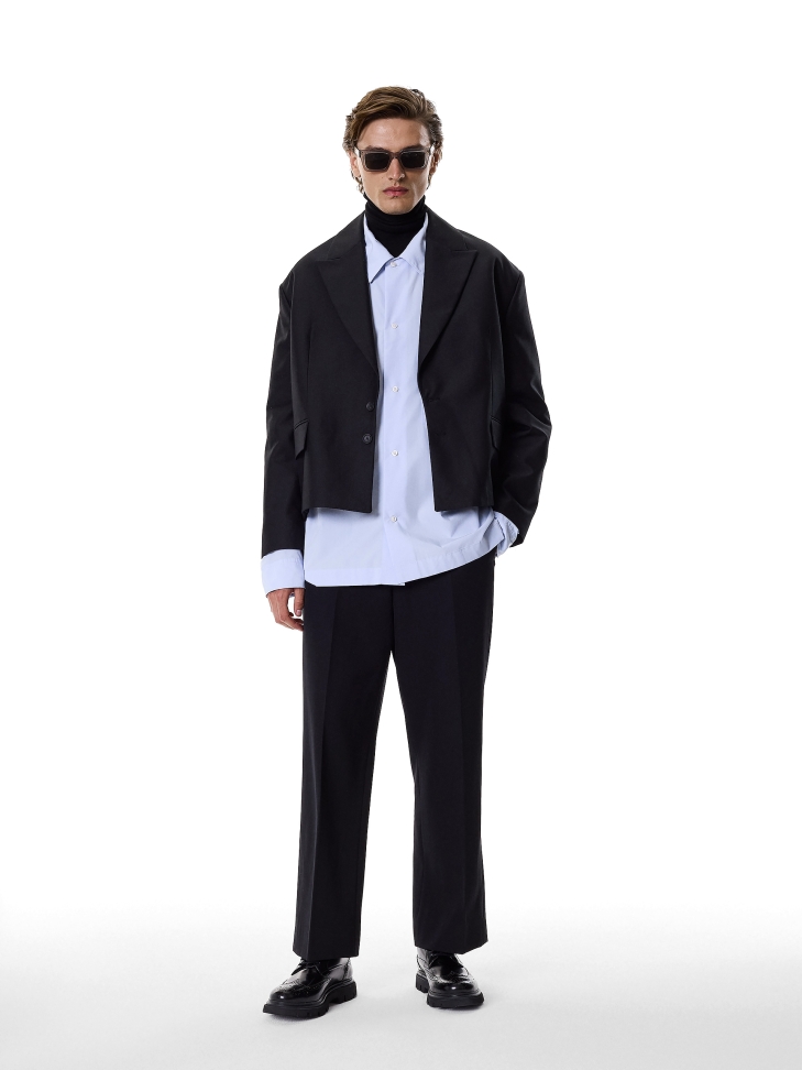 Czarne skórzane półbuty Brogsy GRAYDEN