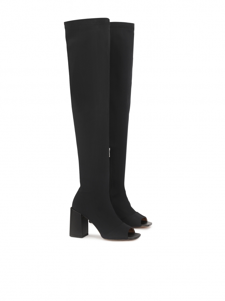 Muszkieterki peep toe z tkaniny CLOVE