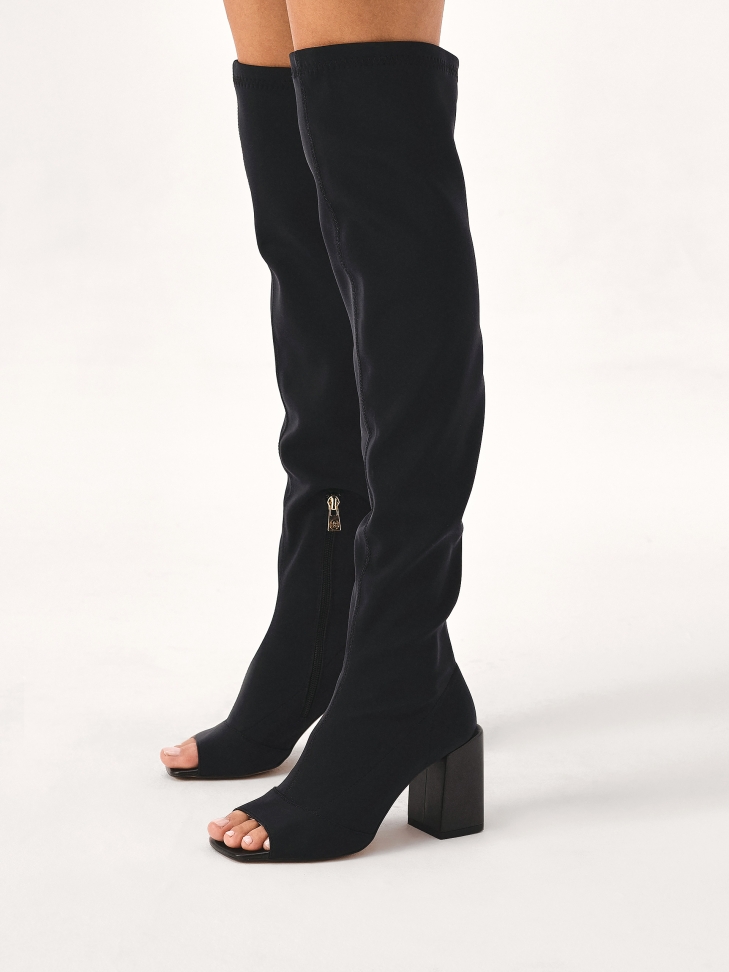 Muszkieterki peep toe z tkaniny CLOVE