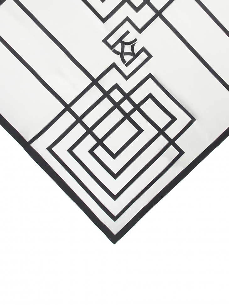 Jedwabna apaszka w geometryczne wzory LEONIA