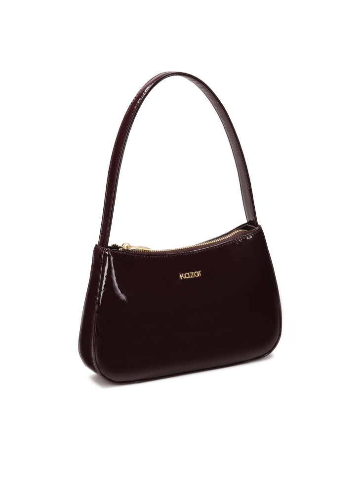 Mała lakierowana torebka w kolorze bordo TILDA MINI