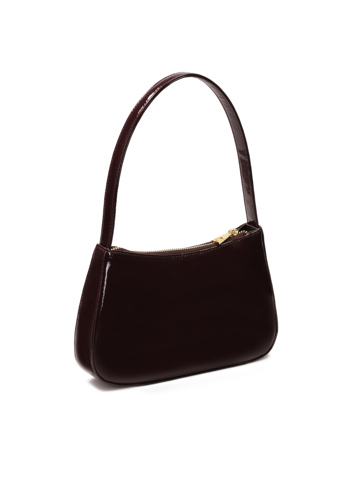 Mała lakierowana torebka w kolorze bordo TILDA MINI