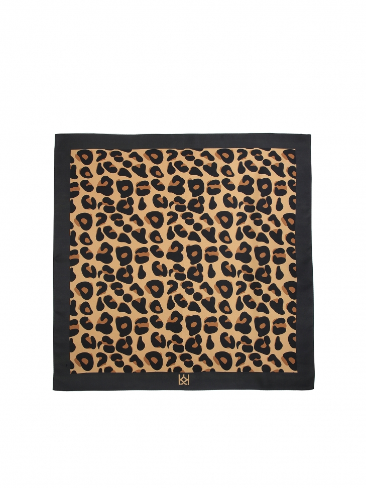 Jedwabna apaszka w panterkę LORNA