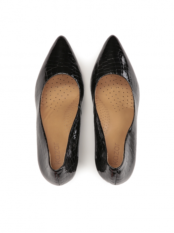 Czółenka z tłoczonej skóry lakierowanej DESTINY