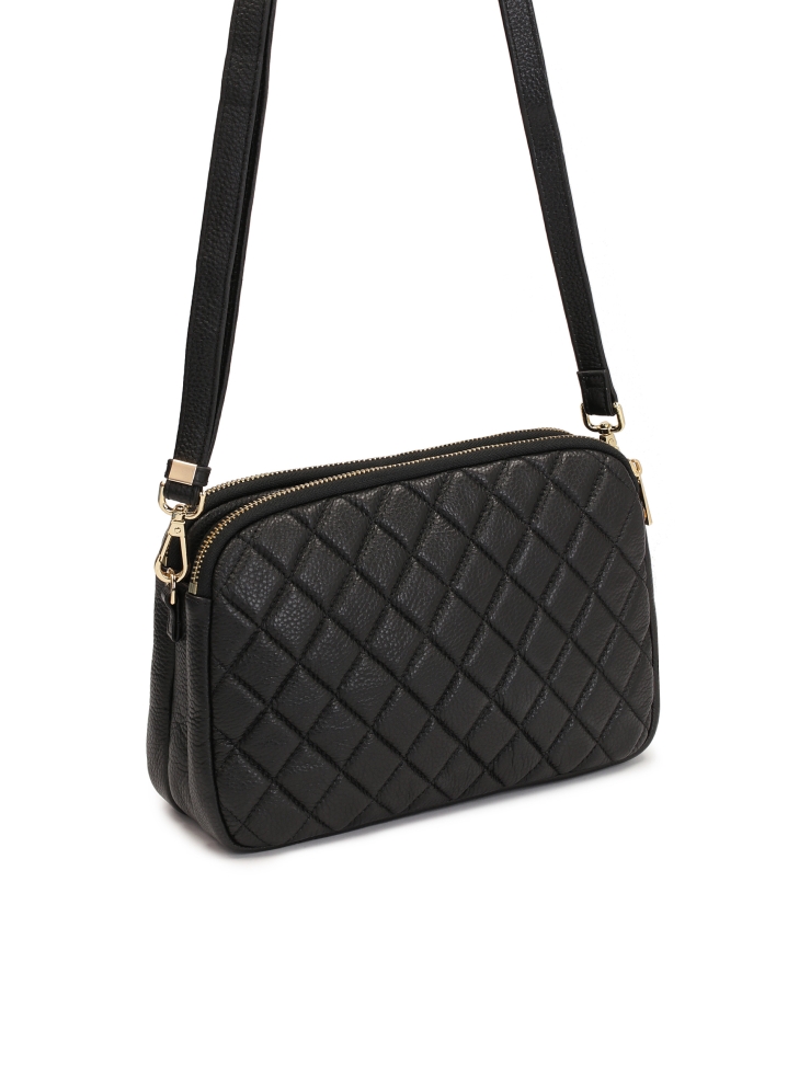 Minimalistyczna pikowana torebka z licowej skóry NEW RITA