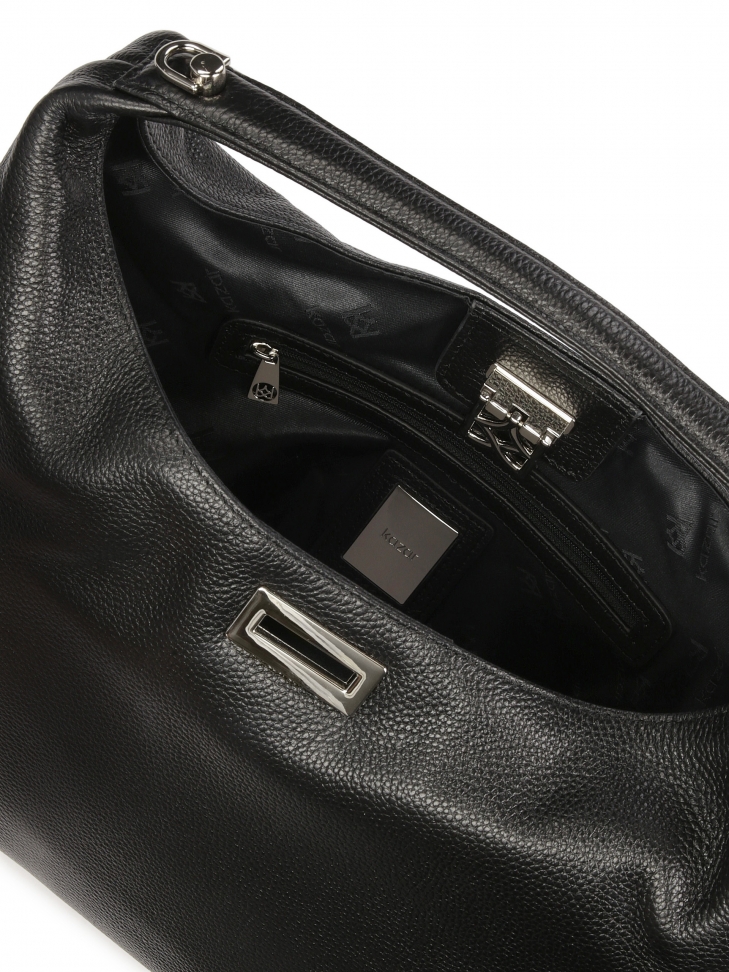 Czarna torebka o luźnym kroju INGE