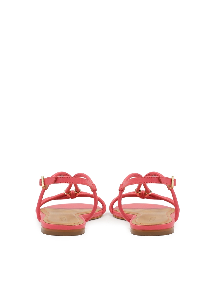 Płaskie skórzane sandały z ozdobą GERI