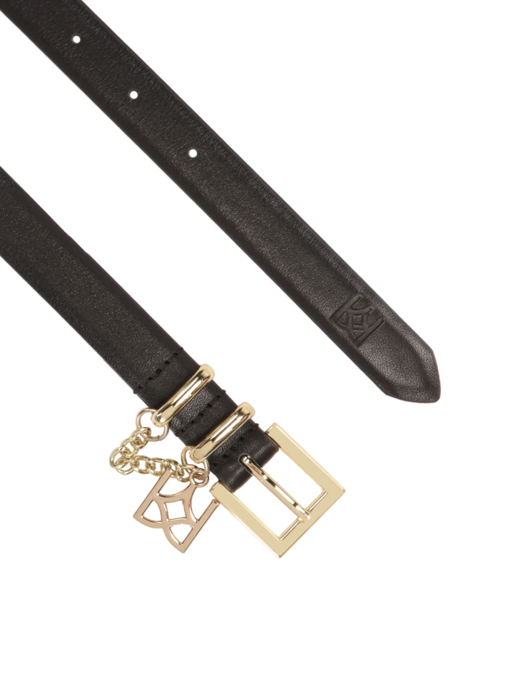 Gustowny wąski pasek z łańcuszkiem i monogramem KAZAR CARROLL