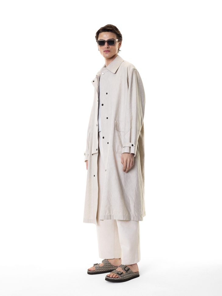 Klapki z tkaniny w logowany wzór KS JEFFERSON