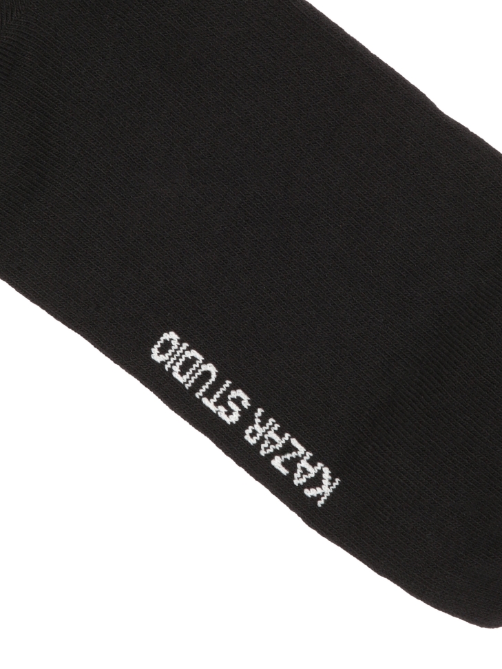 Długie czarne skarpety z bawełny KAI