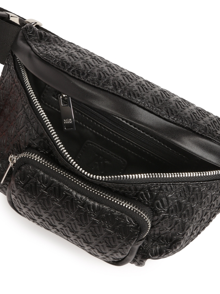 Skórzana nerka z kieszenią na przodzie unisex NOEL