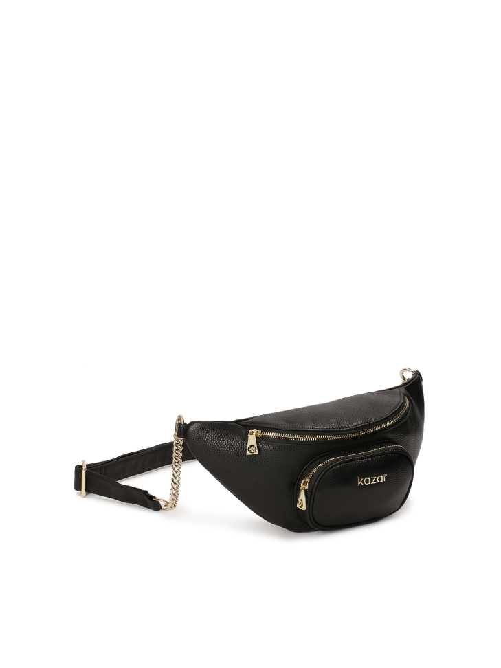 Czarna nerka z kieszonką na przodzie TEIDE