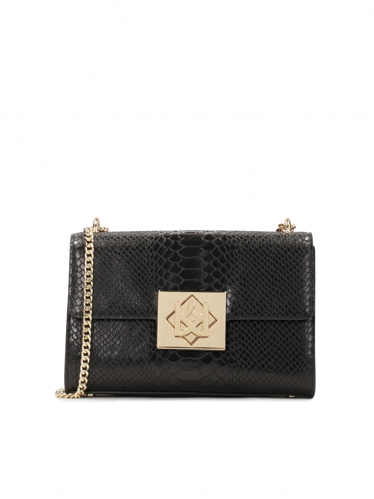 Czarna torebka w egzotyczny wzór VIENA M