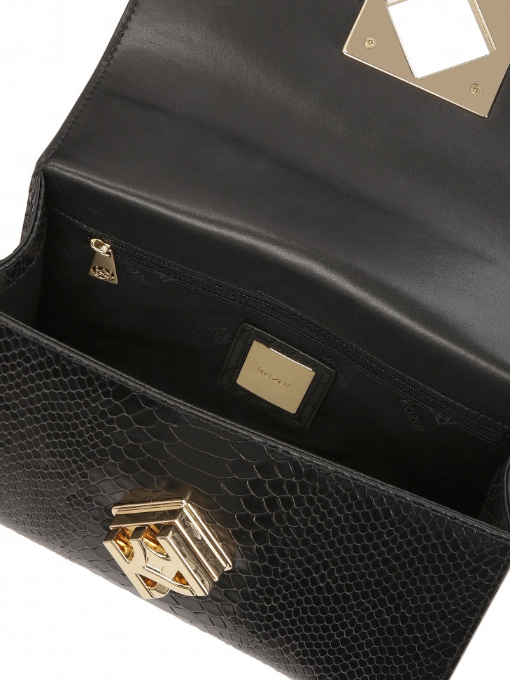 Czarna torebka w egzotyczny wzór VIENA M