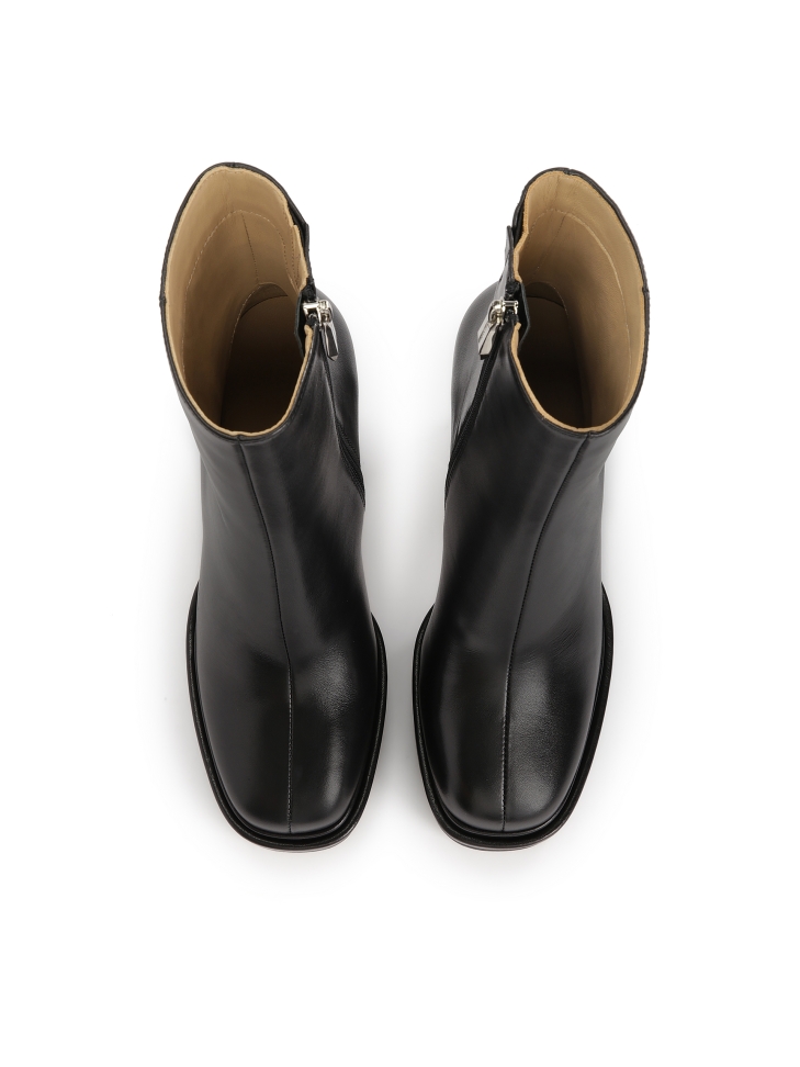 Czarne botki na obcasie i platformie AUBREY