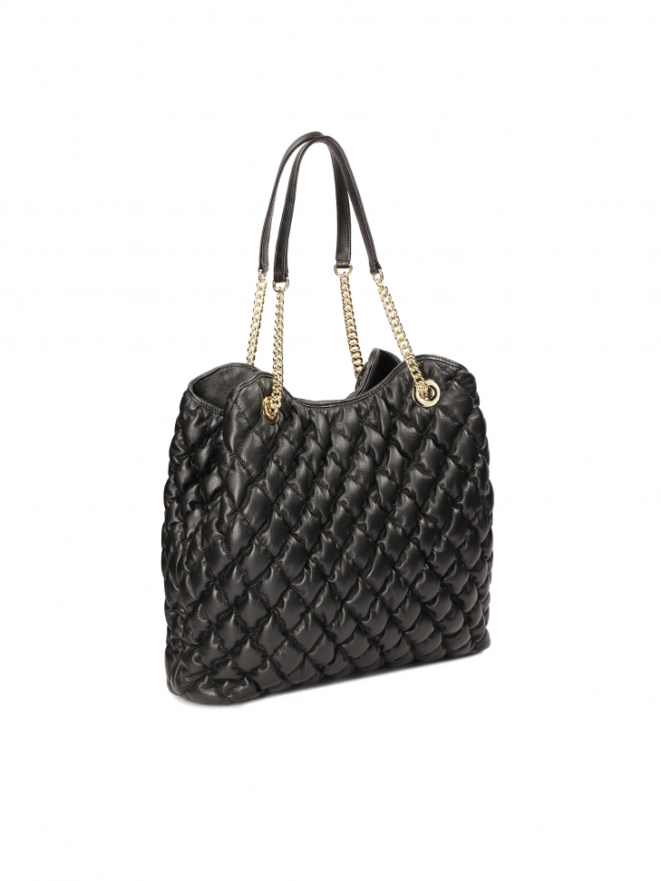 Duża pikowana torebka z uchwytami na ramię  EVELA