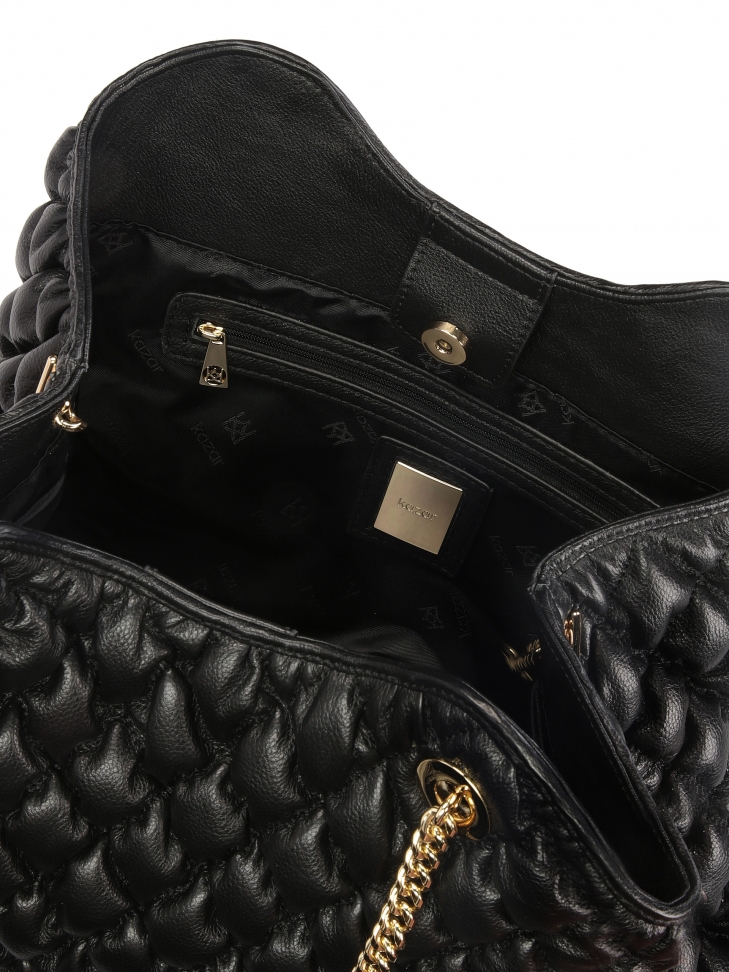 Duża pikowana torebka z uchwytami na ramię  EVELA