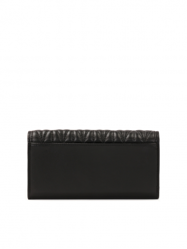 Duży skórzany portfel z finezyjnym pikowaniem JOLENE