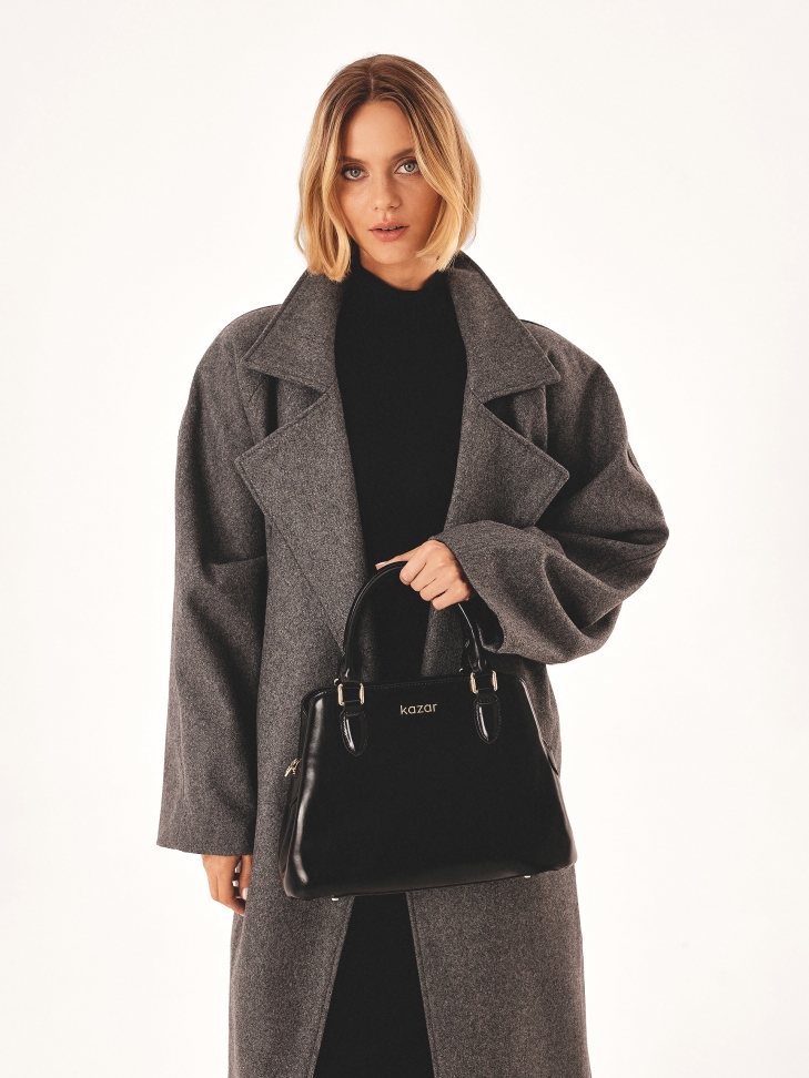 Czarna torebka casualowa do ręki i na ramię LIESE