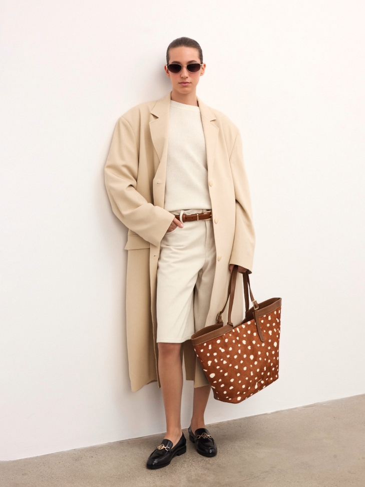 Wąski brązowy pasek z naturalnej skóry  AGUADA