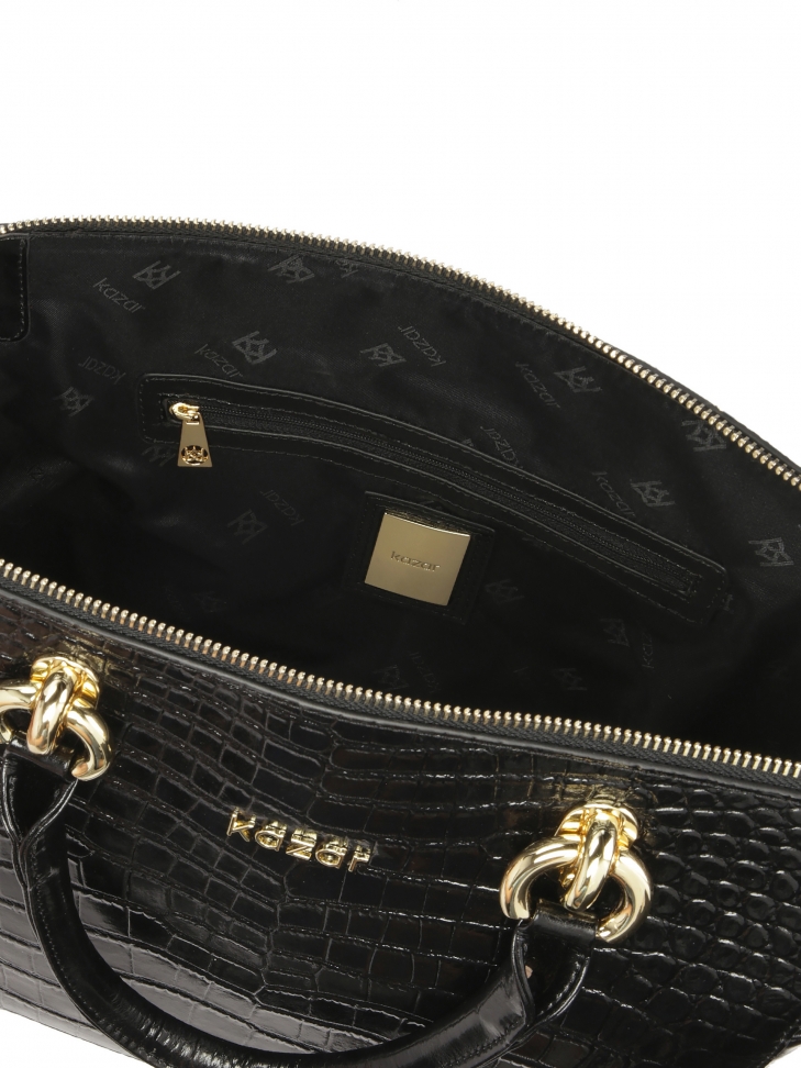 Elegancka skórzana torebka w tłoczony wzór kroko NELLIE L