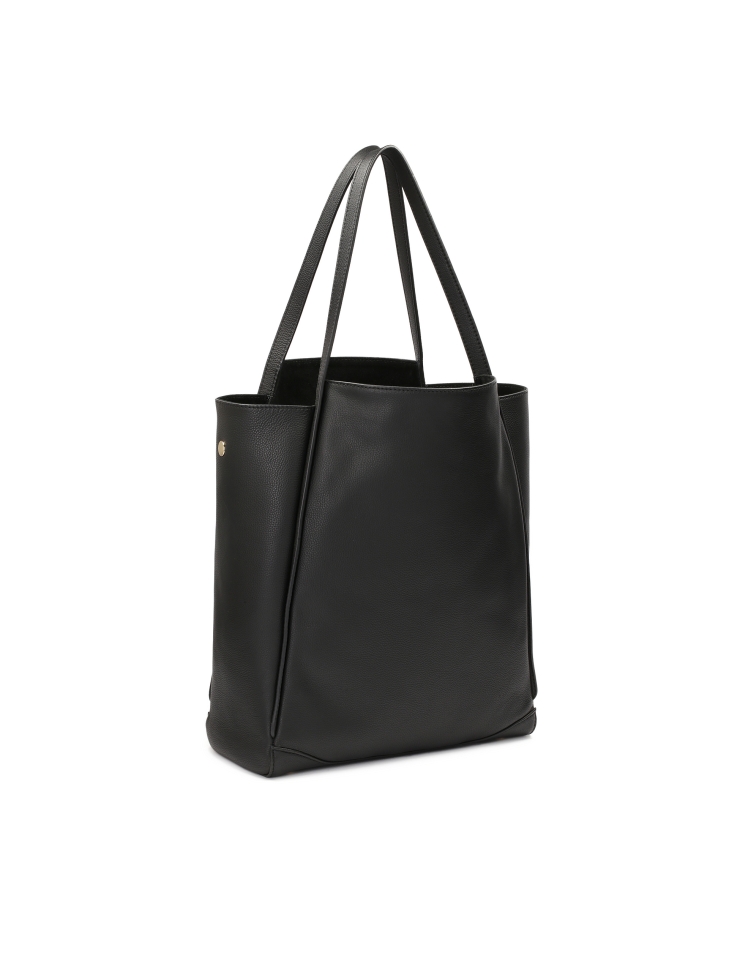 Czarna minimalistyczna torebka na ramię REYNA XL