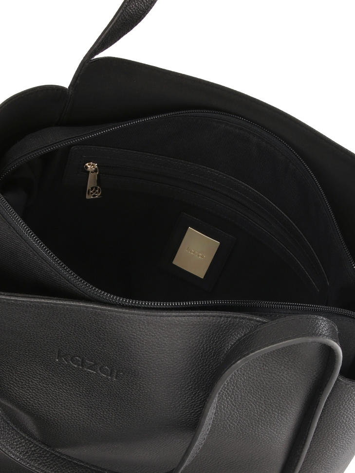 Czarna minimalistyczna torebka na ramię REYNA XL