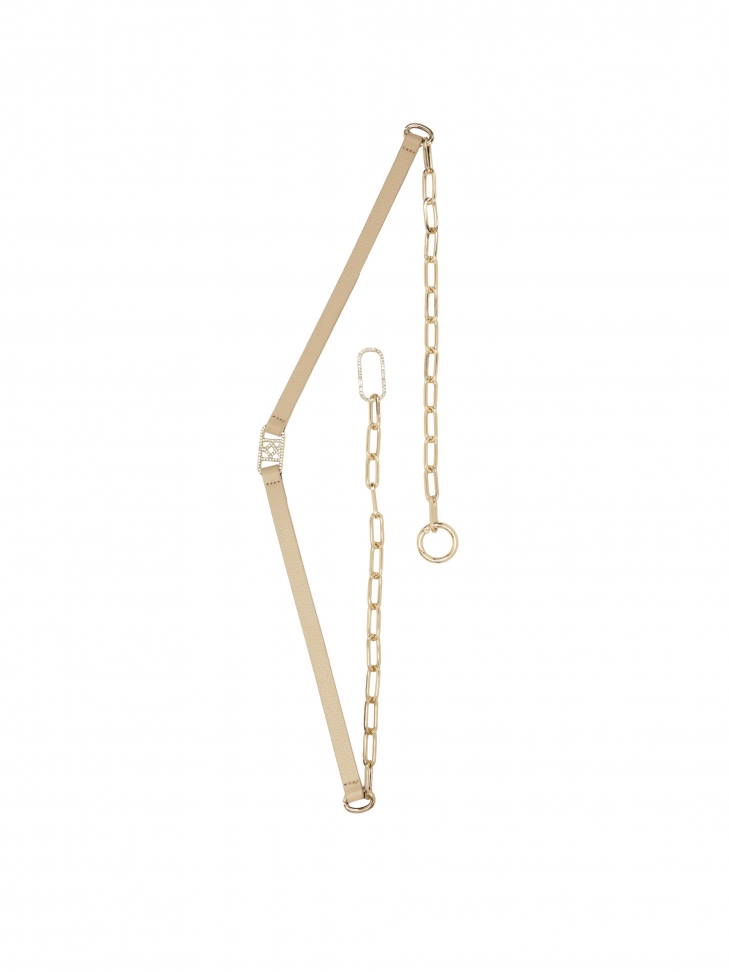 Ozdobny pasek z kryształkami i łańcuchem AIKEN