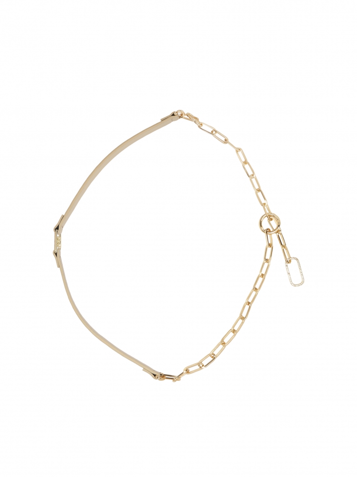 Ozdobny pasek z kryształkami i łańcuchem AIKEN