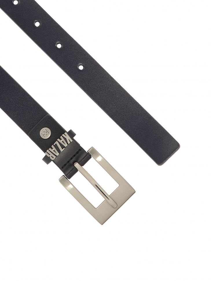 Granatowy pasek z logotypem na szlufce SALLE