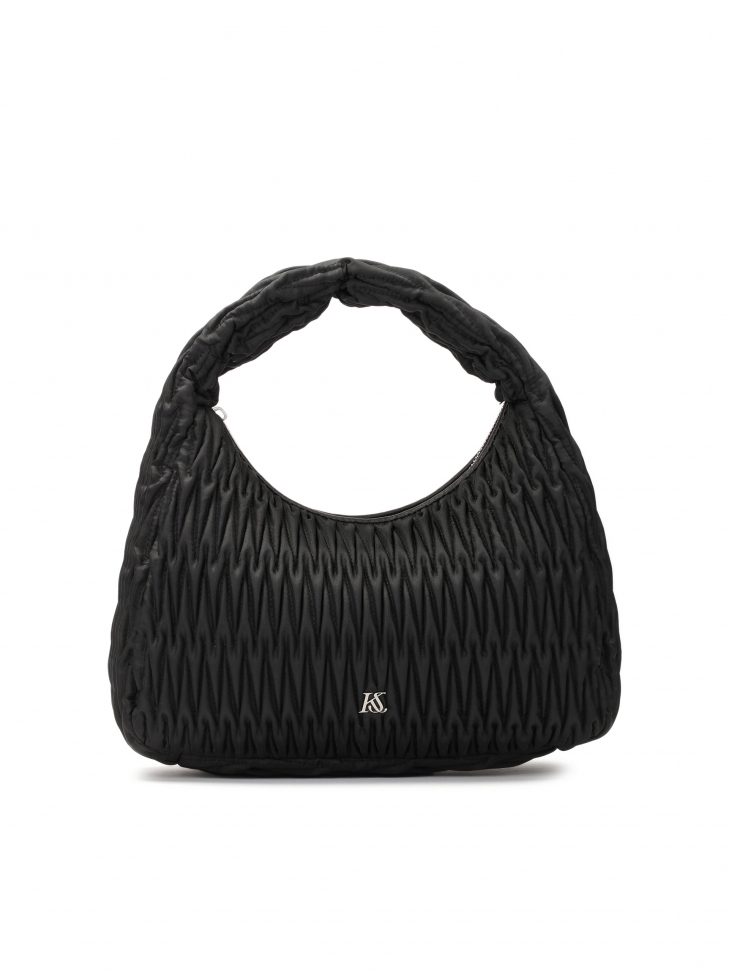 Torebka na ramię z efektownie zdobionej tkaniny MILLE