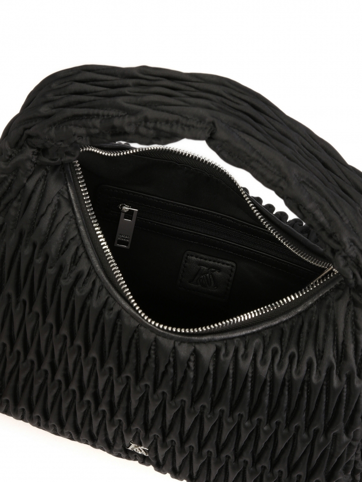 Torebka na ramię z efektownie zdobionej tkaniny MILLE