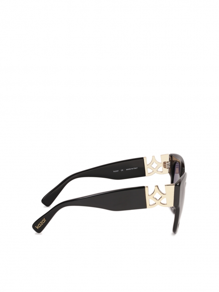 Czarne okulary przeciwsłoneczne ze zdobionymi zausznikami ISLE