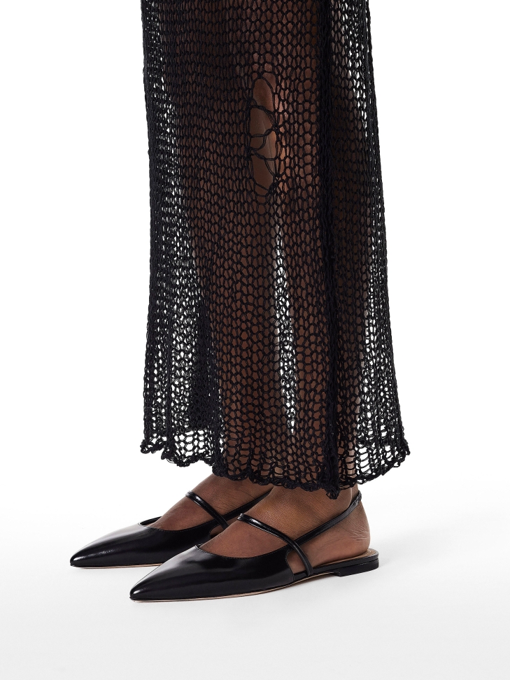 Czółenka na płaskiej podeszwie z otwartą piętą  IDA