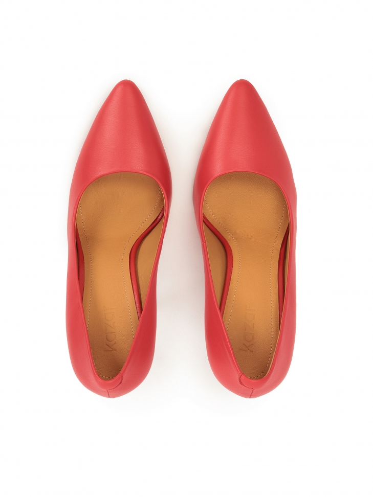 Klasyczne czerwone czółenka z noskiem w szpic  GIULIA