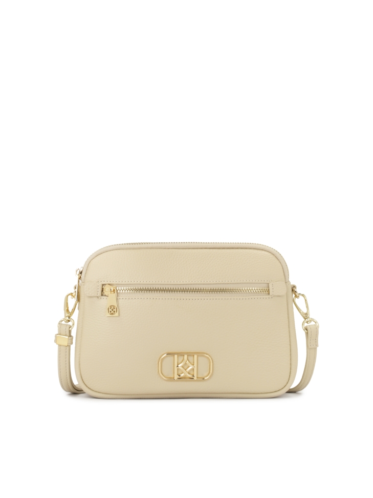 Beżowa torebka z kieszonką na przodzie  RITA