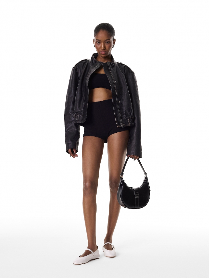 Białe baleriny skórzane z paskiem  LETICIA