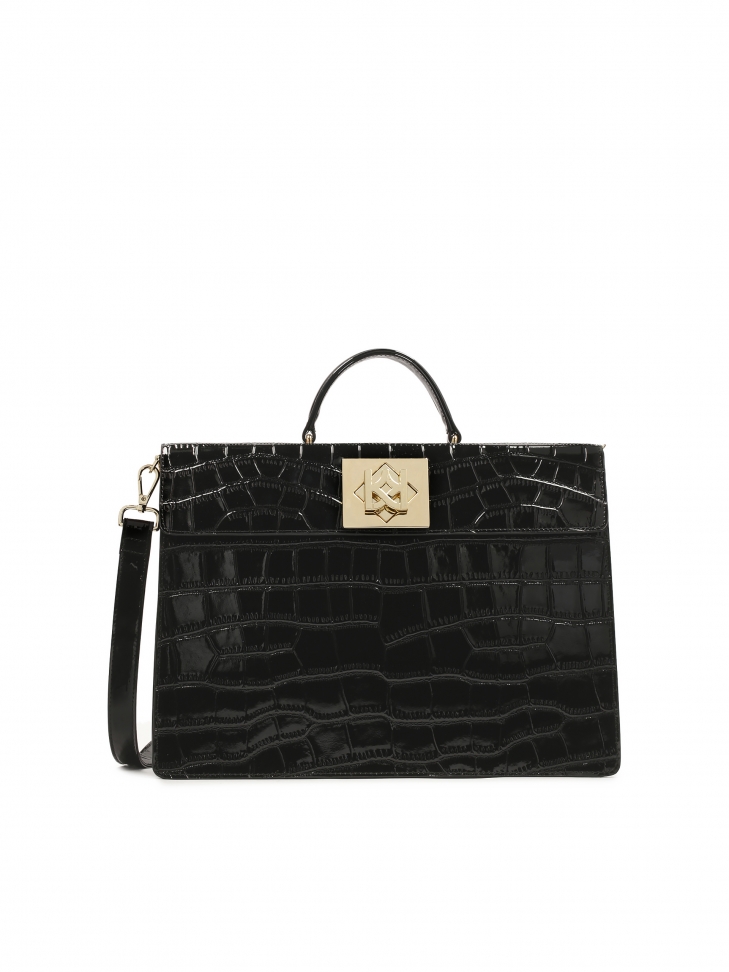 Czarna torebka w formie aktówki DARIE