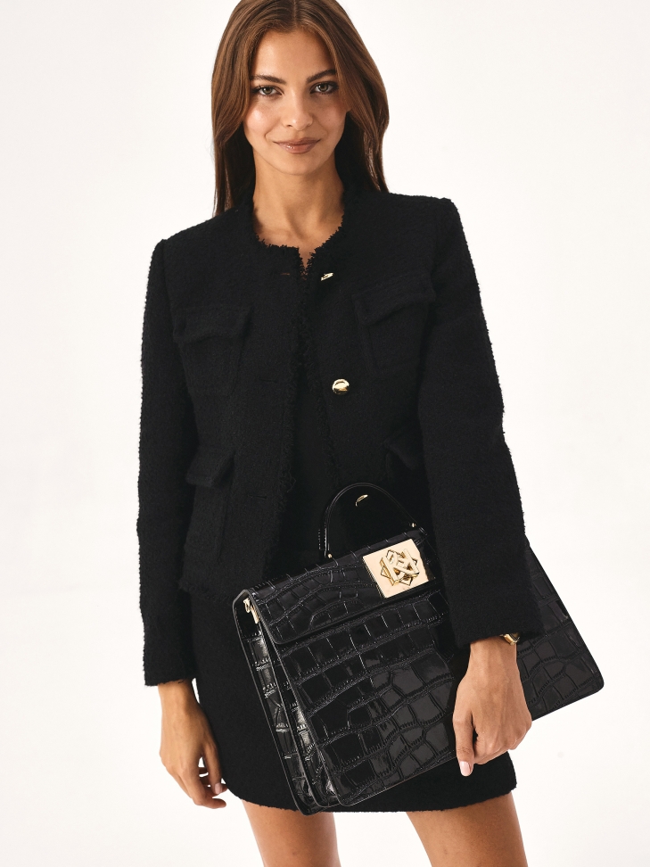 Czarna torebka w formie aktówki DARIE